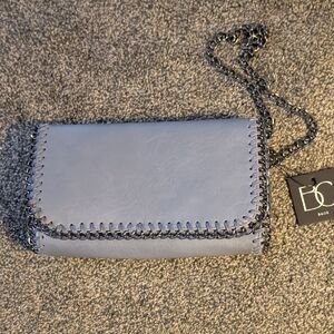 NWT,,BC Bags, Elegant Blue Chain Clutch by